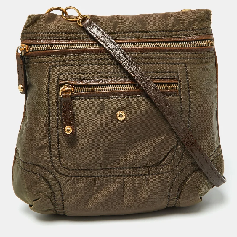 Women's crossbody bag quality apparel -Tod's Brown Satin And Leather Crossbody Bag