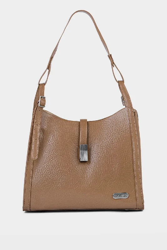 Women's shoulder bags structured-shape -Cross Shoulder Bags BS2032-Khaki