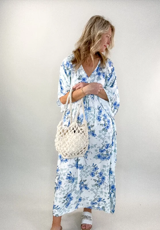 Women's tote bags summer-light -Natural Birdie Macrame Tote