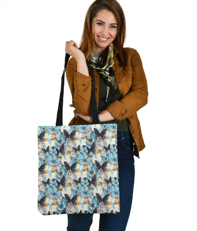 Women's tote bags faux-leather-trend -Beautiful Butterfly Pattern Cloth Tote Bag