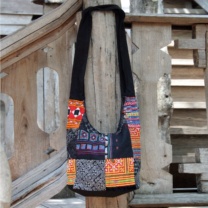 Women's tote bags discount -Cotton sling tote bag - Hmong Colors