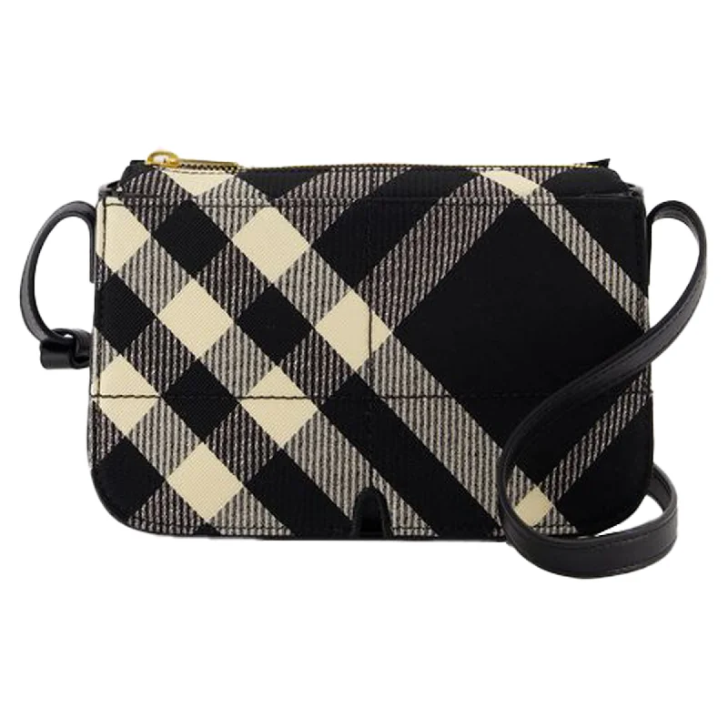 Women's crossbody bag water-resistant fabric -Snip Small Crossbody - Burberry - Synthetic - Black