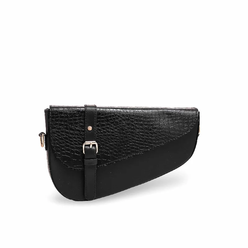 Women's shoulder bags small -Black Formal Shoulder Bag P56095