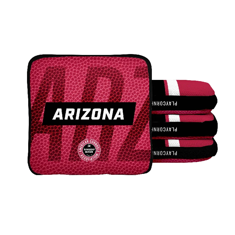 Women's bucket bag custom embroidery -Arizona Football Gameday Stripes Synergy Edge Cornhole Bags