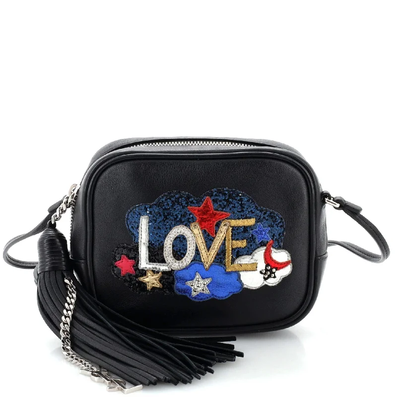 Women's crossbody bag fast-access deal -Classic Monogram Blogger Crossbody Bag Patch Embellished Leather Small