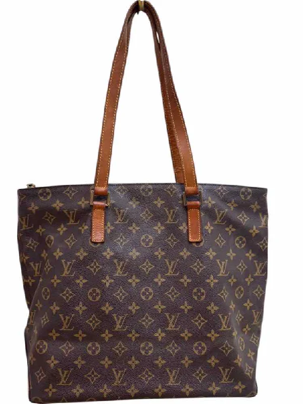 Women's tote bags vibrant-elegance -Louis Vuitton Cabas Mezzo Tote Brown Handbag