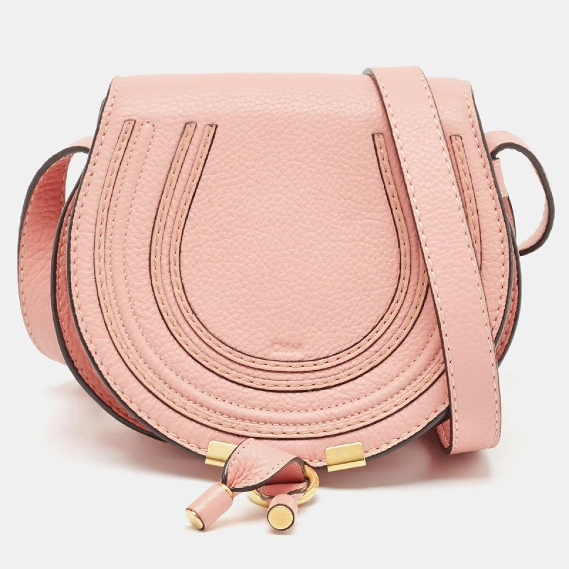 Women's crossbody bag pro offer -Chloe Light Pink Leather Mini Marcie Crossbody Bag