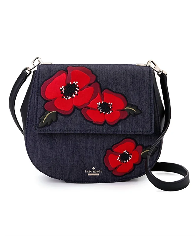 Women's crossbody bag personal ensemble -Cameron Street Poppy Floral Byrdie Crossbody In Port Blue Multi