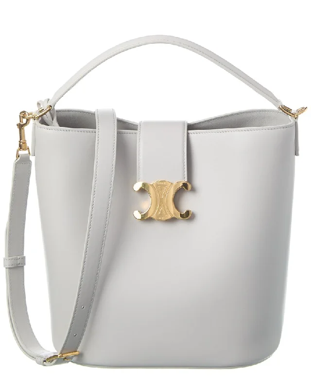 Women's bucket bag active kit -CELINE Louise Medium Leather Bucket Bag