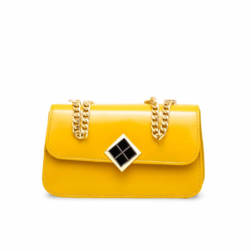 Women's shoulder bags seasonal-trend -Yellow Formal Shoulder Bag P56101