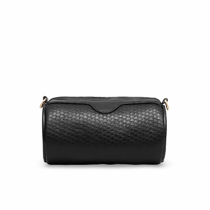 Women's shoulder bags affordable -Black Casual Shoulder Bag P55582