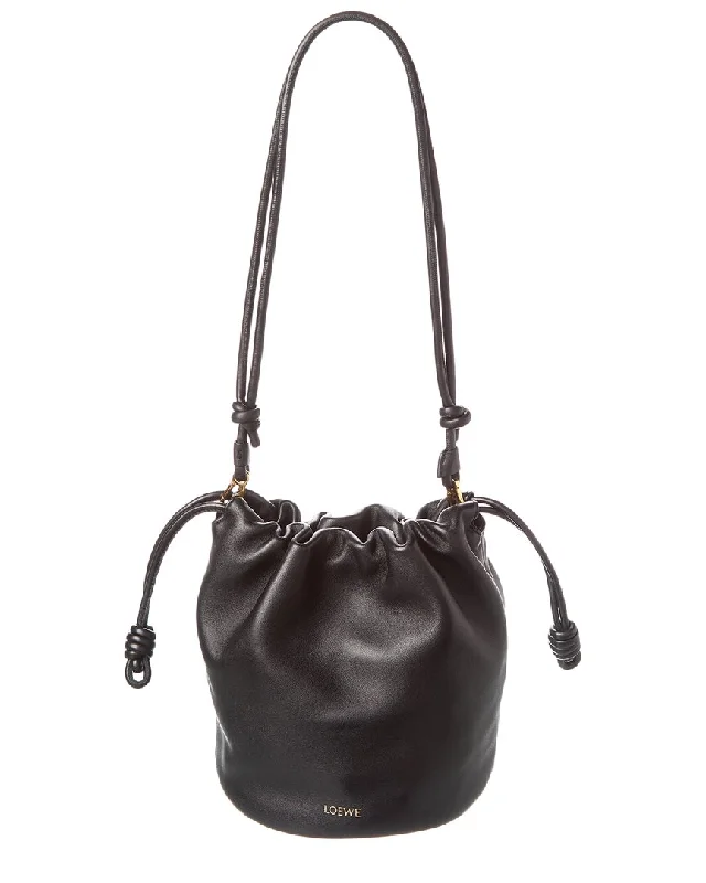 Women's bucket bag pro set -Loewe Flamenco Leather Bucket Bag