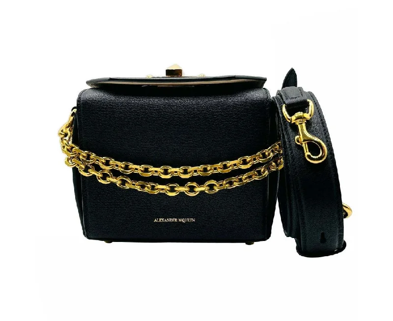 Women's crossbody bag personal outfit -Alexander McQueen Women's  Leather  Chain Box 16 Crossbody Bag