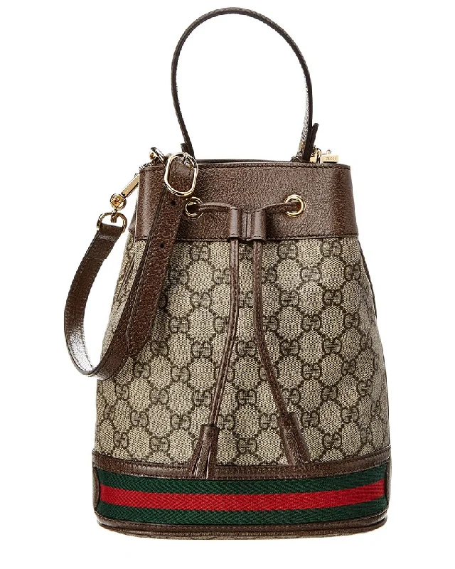 Women's bucket bag sport collection -Gucci Ophidia Small GG Supreme Canvas & Leather Bucket Bag