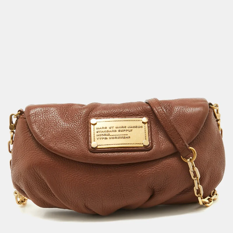 Women's crossbody bag trendy style -Marc By Marc Jacobs Brown Leather Classic Q Karlie Crossbody Bag