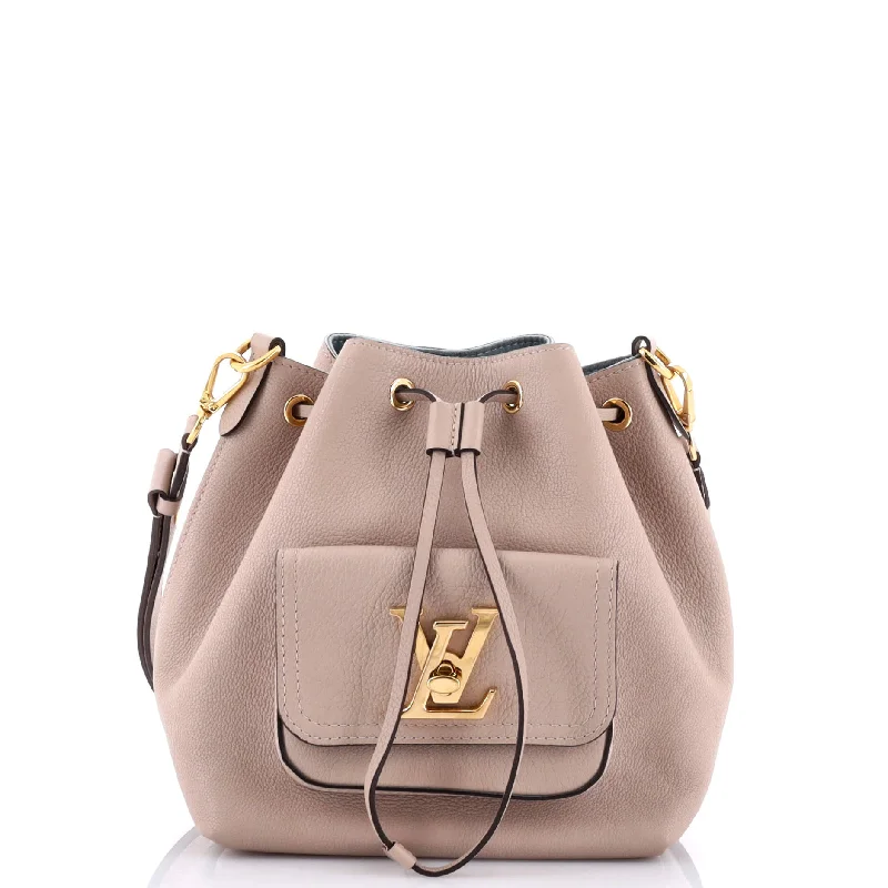 Women's bucket bag discount price -Lockme Pocket Bucket Bag Leather