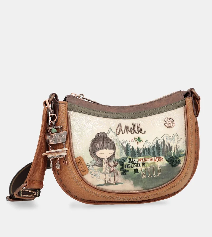 Women's shoulder bags trendy-look -The Forest oval shoulder bag