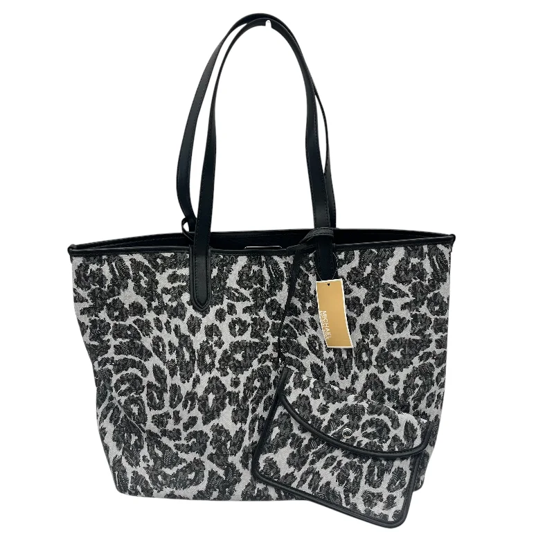 Women's tote bags minimalist-chic -Tote Designer By Michael Kors In Black & Grey, Size:Medium