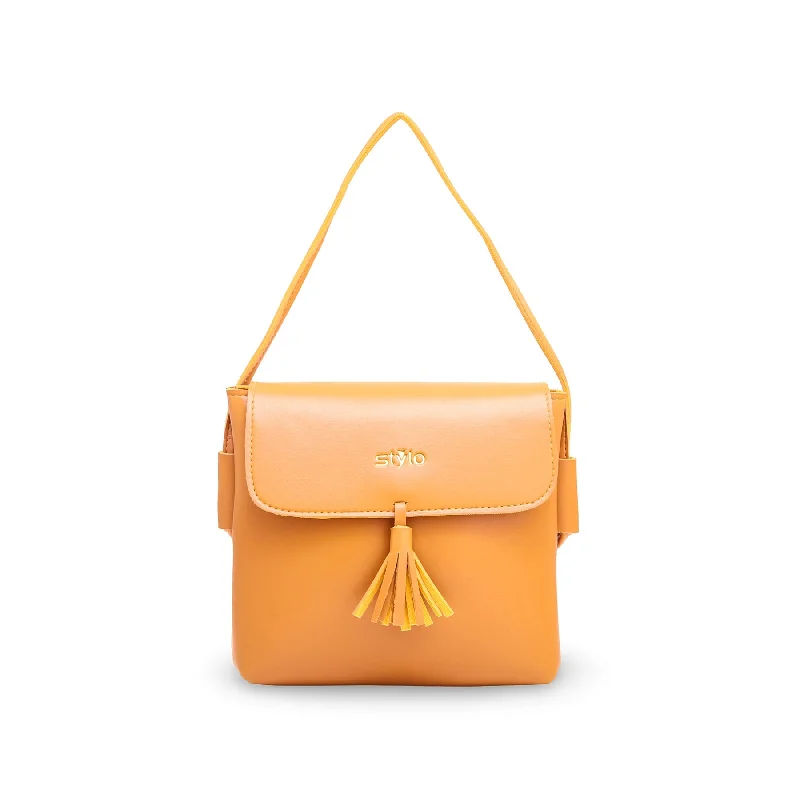 Women's shoulder bags fashionable -Yellow Formal Shoulder Bag P56018