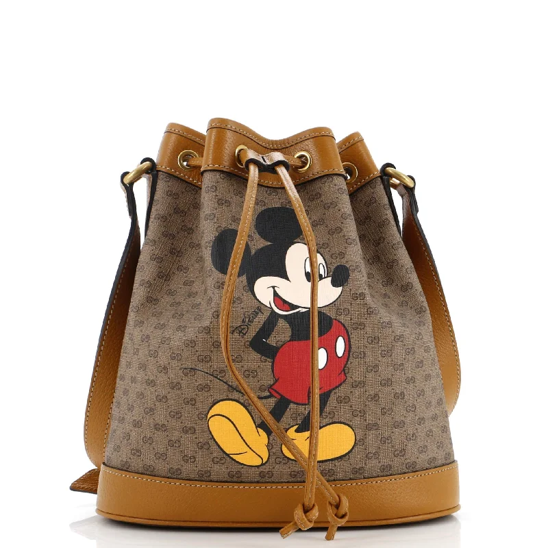 Women's bucket bag budget price -Disney Mickey Mouse Bucket Bag Printed Mini GG Coated Canvas