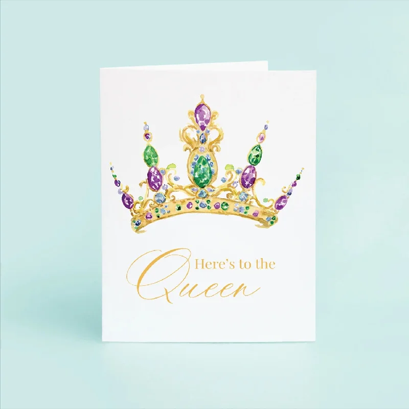 Women's wallet performance collection -Mardi Gras Queen Crown Greeting Card