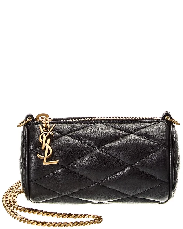 Women's crossbody bag quality bundle -Saint Laurent Micro Sade Tube Leather Crossbody