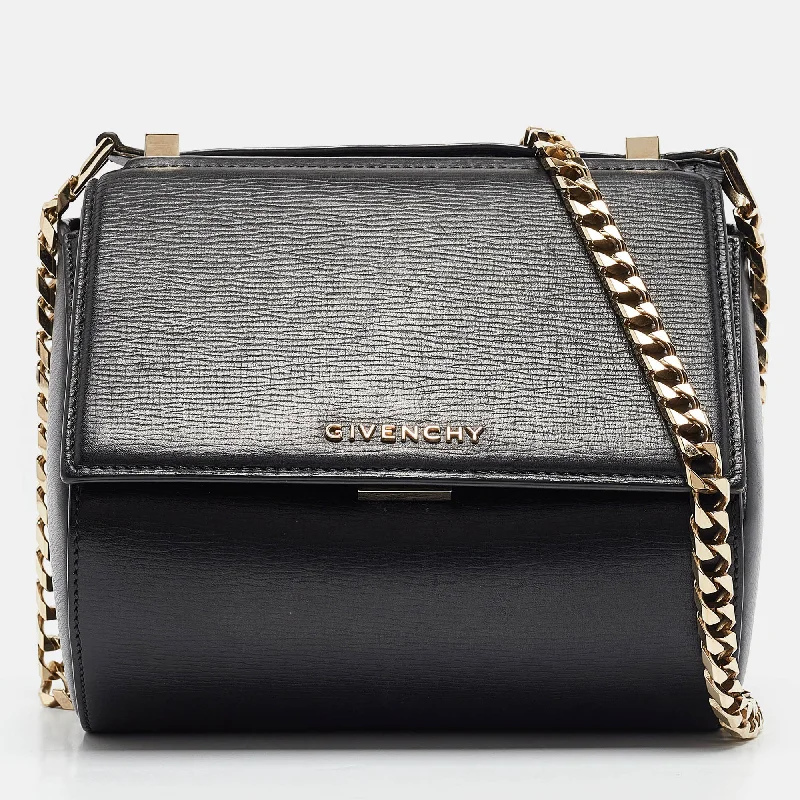 Women's crossbody bag exclusive drop -Givenchy Black Leather Mini Pandora Box Crossbody Bag