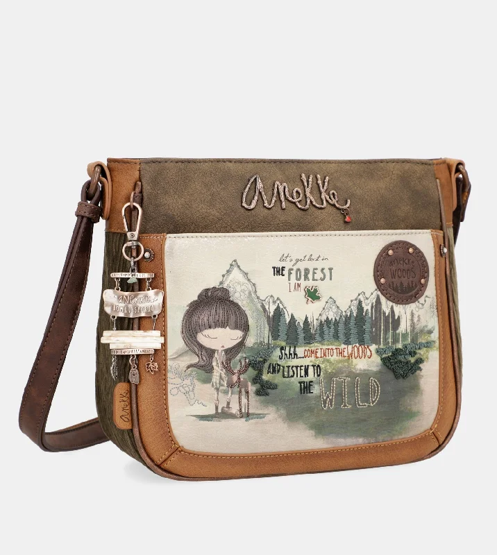 Women's shoulder bags streetwear -The Forest medium printed shoulder bag