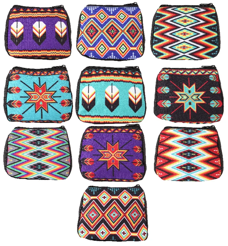 Women's bucket bag light set -Pow Wow Style Coin Bags- 10 Pack