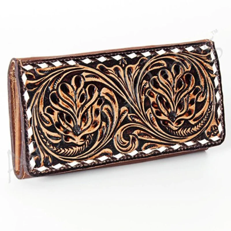 Women's wallet personal ensemble -American Darling Floral Tooled Wallet