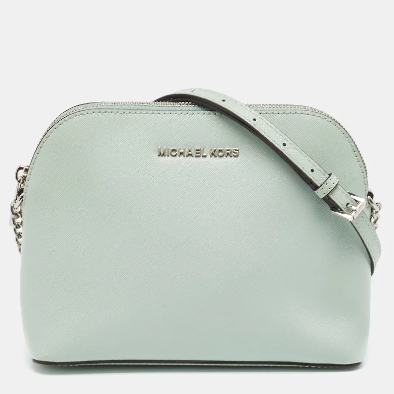 Women's crossbody bag player pick -Michael Kors Mint Green Patent Leather Medium Cindy Dome Crossbody Bag