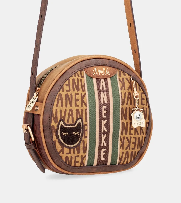 Women's shoulder bags canvas-casual -Round shoulder bag with Urban logo