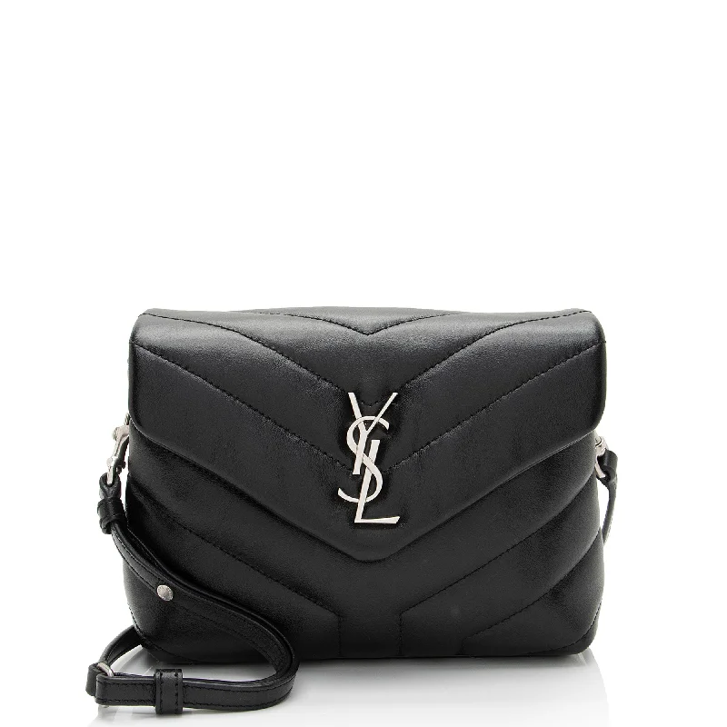 Women's crossbody bag street-ready -Saint Laurent Matelasse Calfskin Monogram LouLou Toy Crossbody