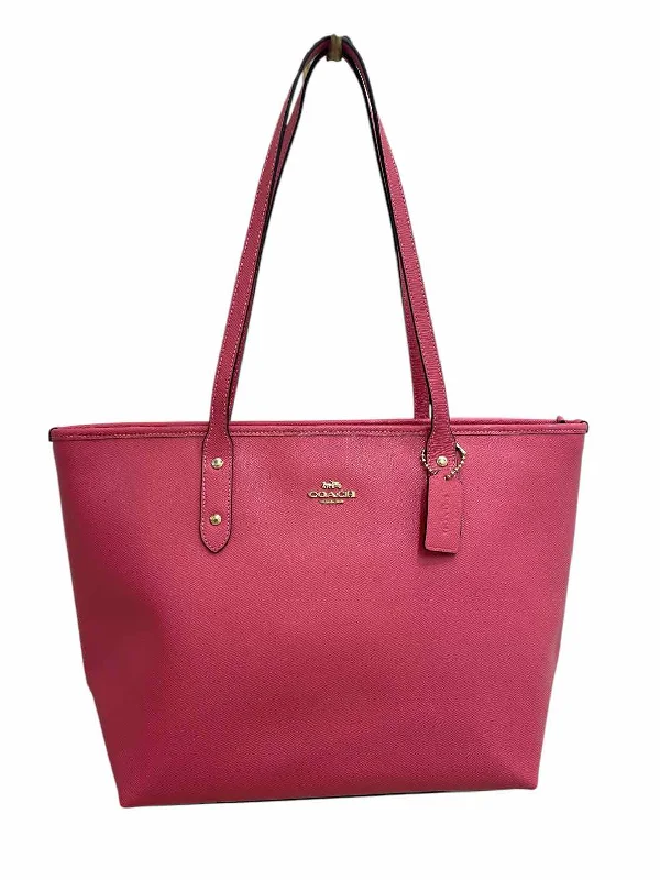 Women's tote bags beach-style -Coach Tote Pink Handbag