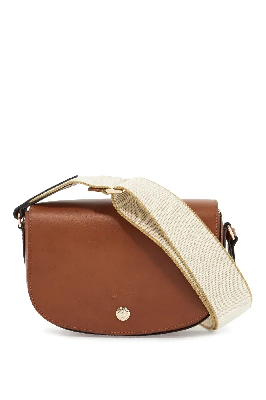 Women's crossbody bag team bags -Longchamp Cognac Leather Crossbody Bag Epure Timeless