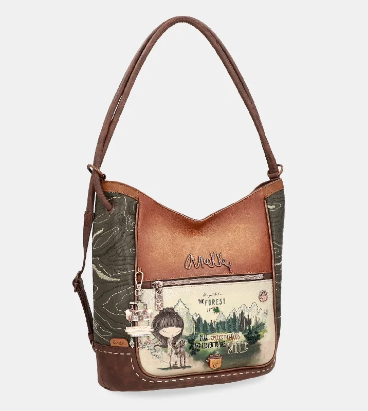 Women's shoulder bags bold-chic -The Forest shoulder bag convertible into a backpack The Forest