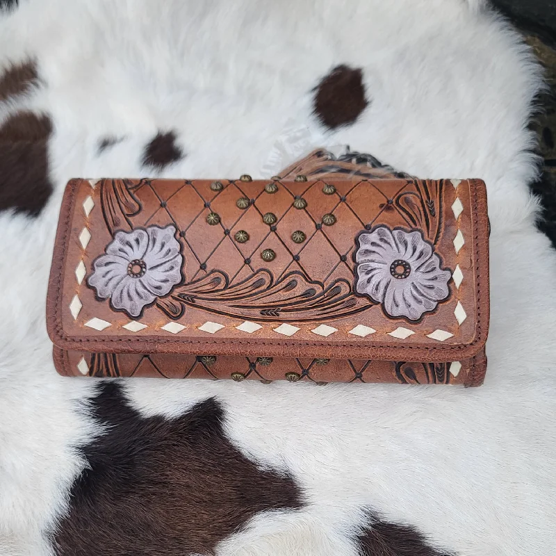 Women's wallet sport ensemble -American Darling Tooled Clutch/Wallet