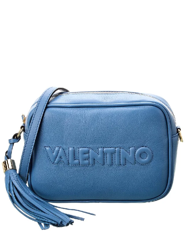 Women's crossbody bag rich tones -Valentino by Mario Valentino Mia Embossed Leather Crossbody