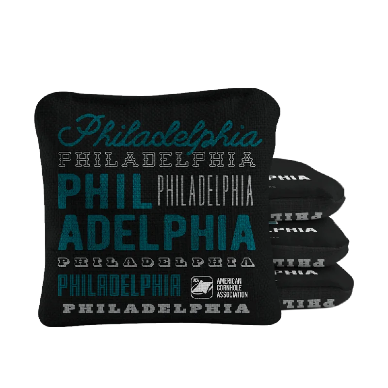 Women's bucket bag bespoke piece -Philadelphia Football Vintage Gameday Synergy Pro Cornhole Bags