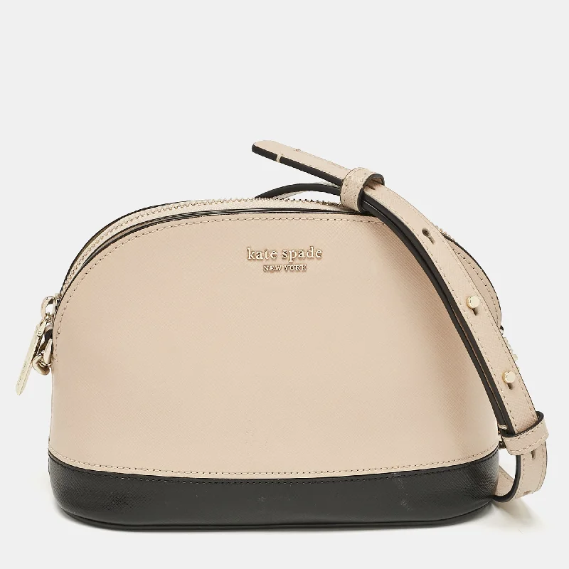 Women's crossbody bag personal collection -Kate Spade Beige/black Leather Small Spencer Crossbody Bag