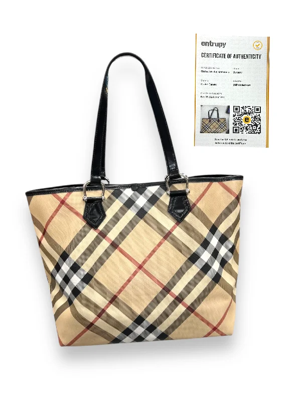 Women's tote bags practical-design -Tote Luxury Designer By Burberry, Size: Large