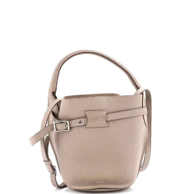 Women's bucket bag soft lining -Big Bag Bucket Leather Nano