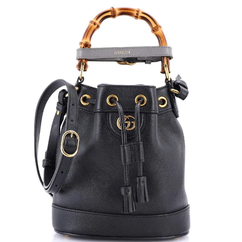 Women's bucket bag dynamic look -Diana Bucket Bag Leather Mini