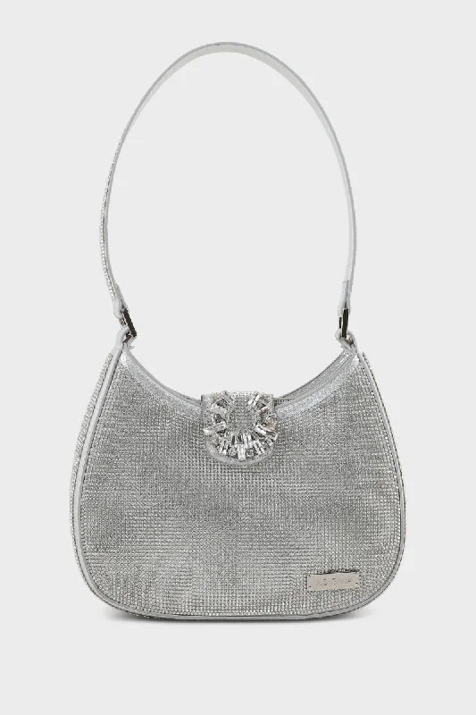 Women's shoulder bags party-vibe -Saddle Shoulder Bags BS2010-Silver