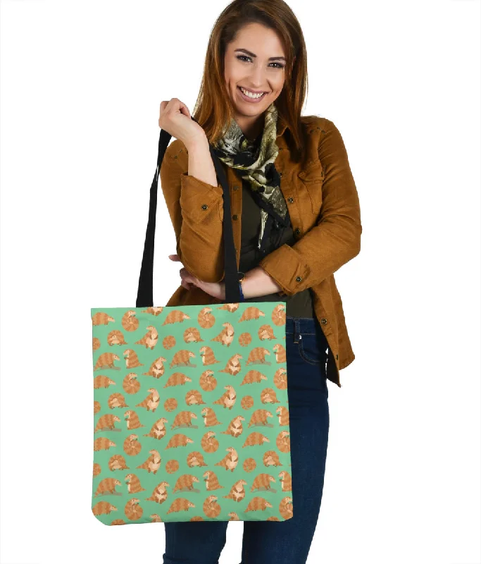 Women's tote bags fall -Cute Pangolin Pattern Cloth Tote Bag