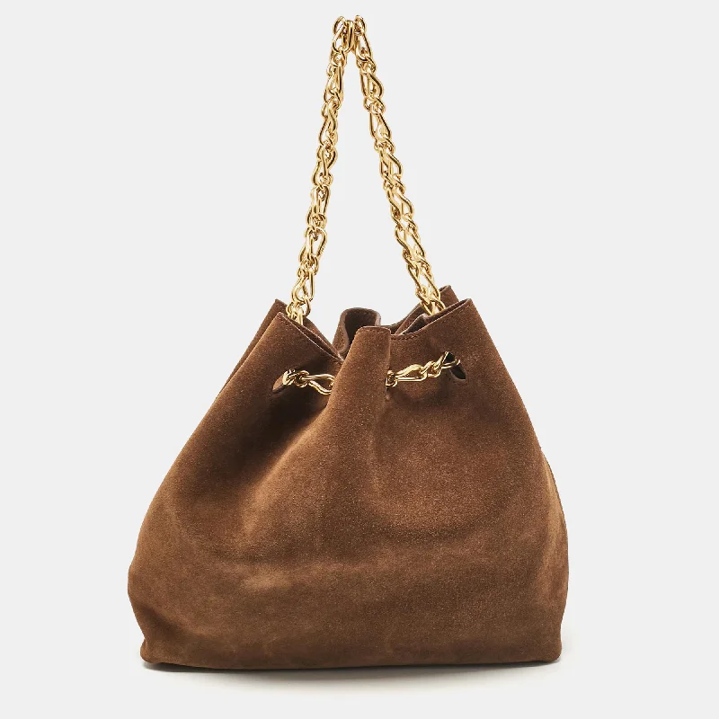 Women's bucket bag squad bundle -Nanushka Brown Suede The Gather Bucket Bag