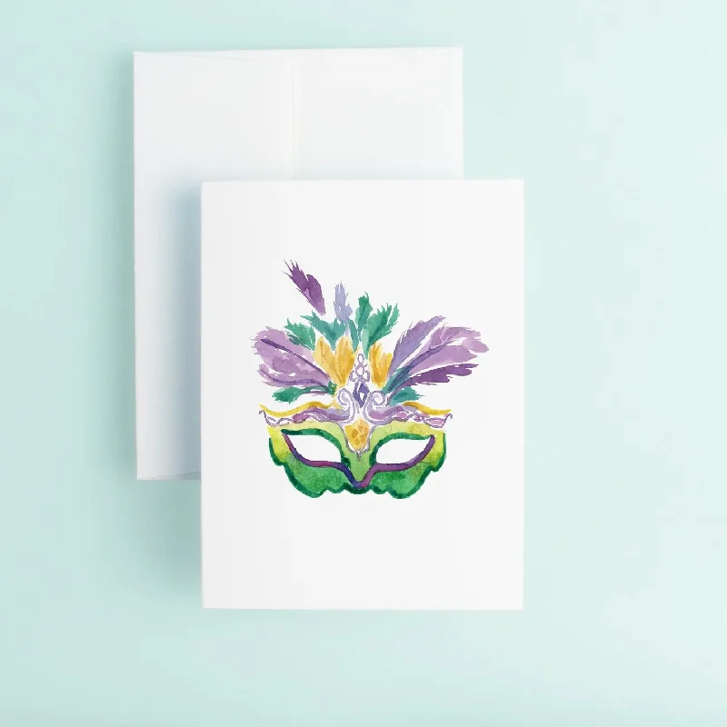 Women's wallet trendy collection -Mardi Gras Feather Mask Greeting Card