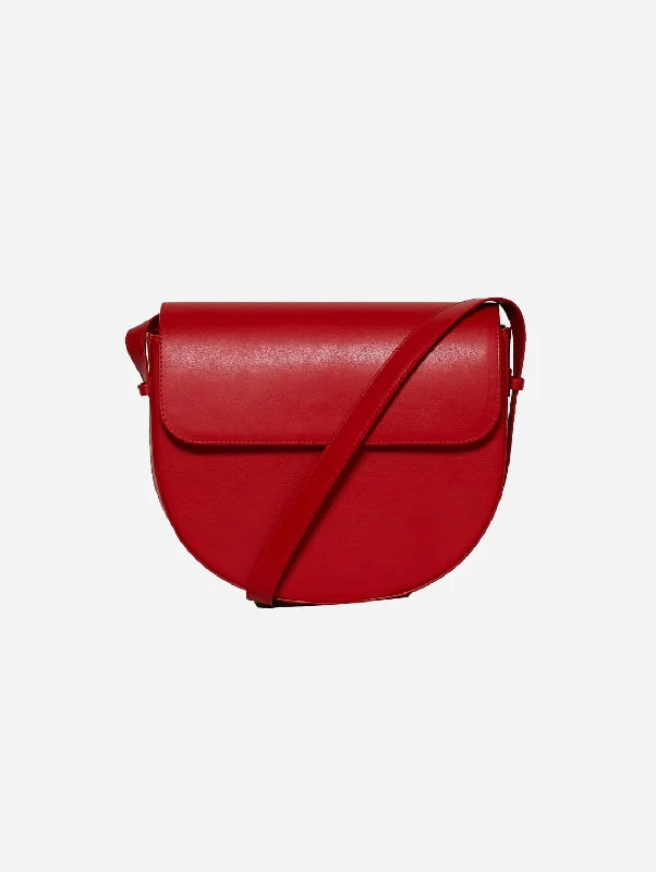 Women's shoulder bags nylon -Chanme Vegan Leather Shoulder Bag | Rouge