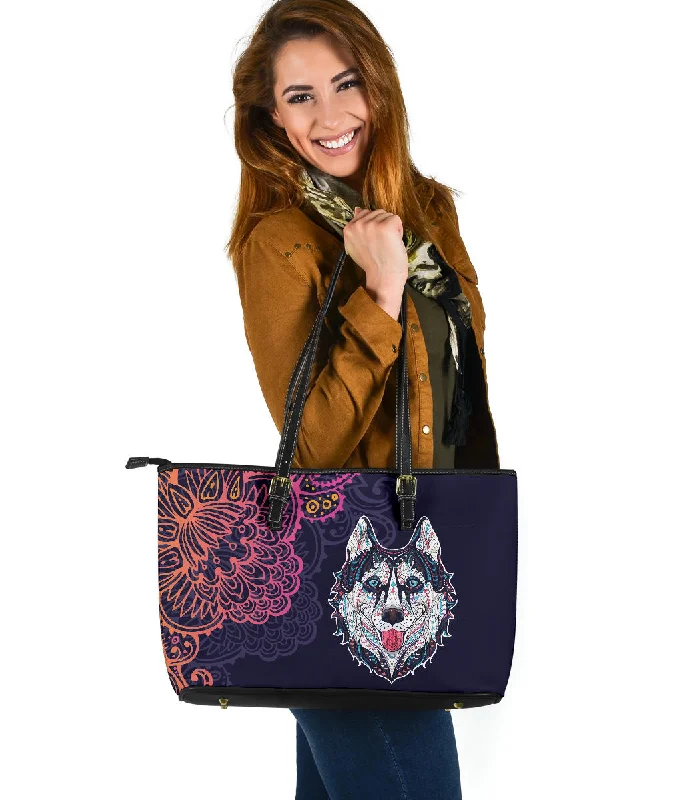 Women's tote bags stylish-fit -Husky Tribe Tote Bag