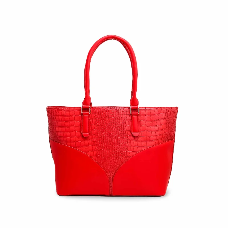 Women's shoulder bags winter -Red Formal Shoulder Bag P55612